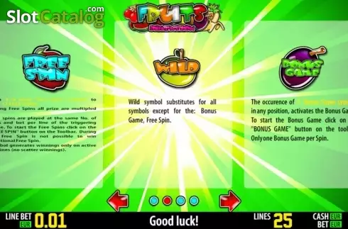 Πίνακας πληρωμών 2. Fruits Dimension HD Κουλοχέρης