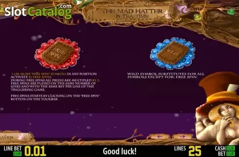 Πίνακας πληρωμών 2. The Mad Hatter HD Κουλοχέρης 
