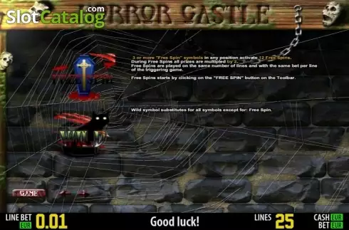 Πίνακας πληρωμών 2. Horror Castle HD Κουλοχέρης