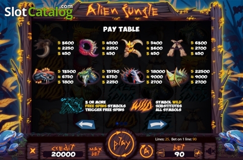 Οθόνη6. Alien Jungle Κουλοχέρης