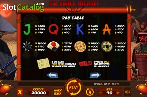 Οθόνη7. Blood Moon (X Card) Κουλοχέρης