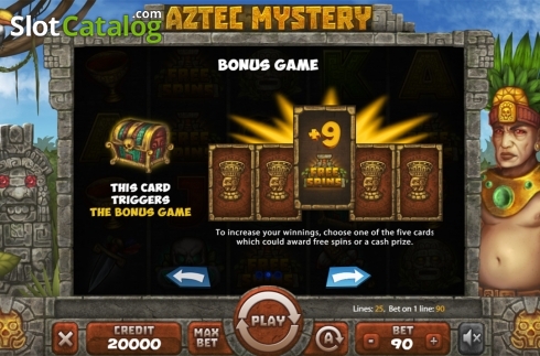 Οθόνη7. Aztec Mystery (X Card) Κουλοχέρης