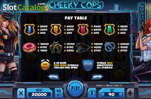 Οθόνη6. Cheeky Cops Κουλοχέρης