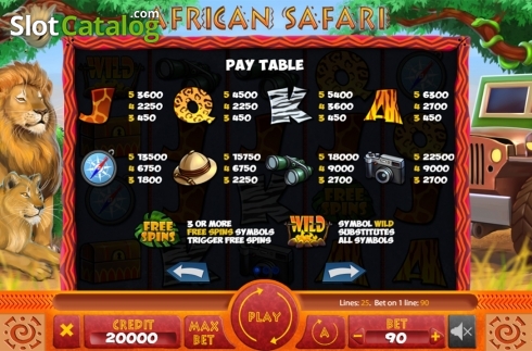 Οθόνη6. African Safari (X Card) Κουλοχέρης