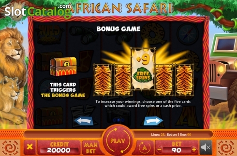 Οθόνη7. African Safari (X Card) Κουλοχέρης