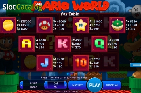 Οθόνη7. Mario World Κουλοχέρης