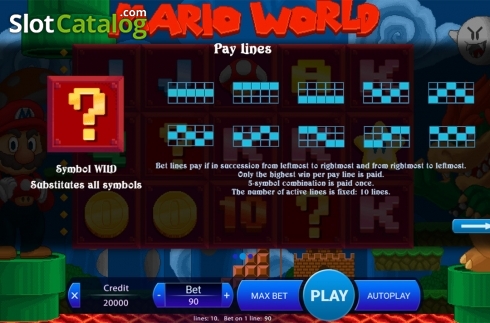 Οθόνη8. Mario World Κουλοχέρης