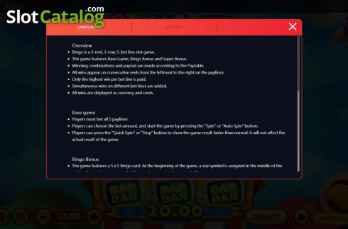 Οθόνη9. Bingo Slot (XIN Gaming) Κουλοχέρης
