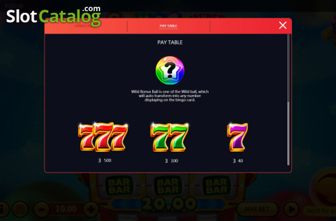Οθόνη7. Bingo Slot (XIN Gaming) Κουλοχέρης