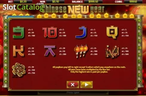 Οθόνη3. Chinese New Year (XIN Gaming) Κουλοχέρης