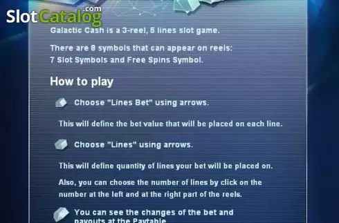 Οθόνη5. Galactic Cash (XIN Gaming) Κουλοχέρης