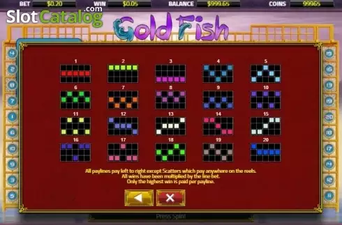 Οθόνη5. Gold Fish (XIN Gaming) Κουλοχέρης