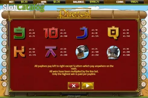 Οθόνη4. Pirates (XIN Gaming) Κουλοχέρης