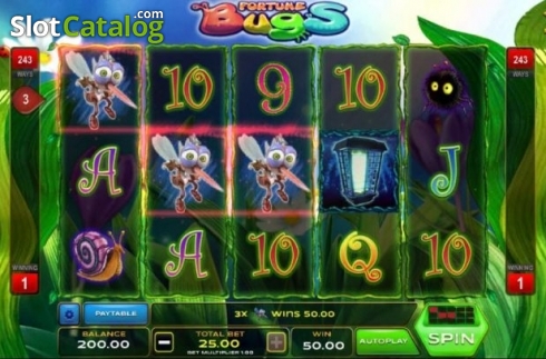 Οθόνη3. Fortune Bugs Κουλοχέρης