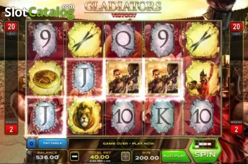 Οθόνη4. Gladiators Victory Κουλοχέρης