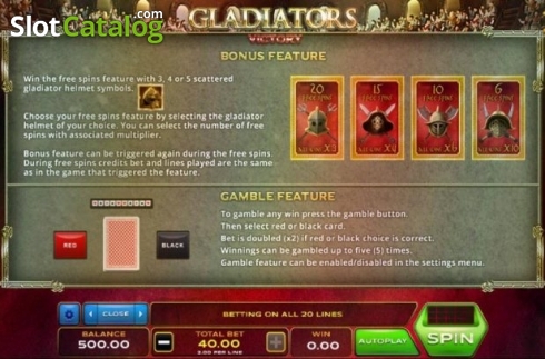 Οθόνη7. Gladiators Victory Κουλοχέρης