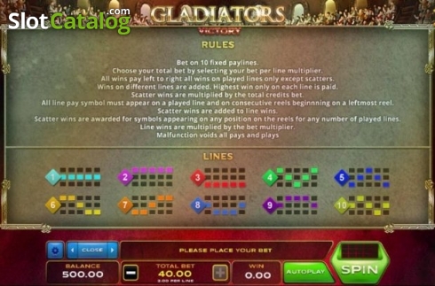 Οθόνη8. Gladiators Victory Κουλοχέρης