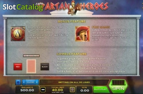 Οθόνη6. Spartan Heroes Κουλοχέρης