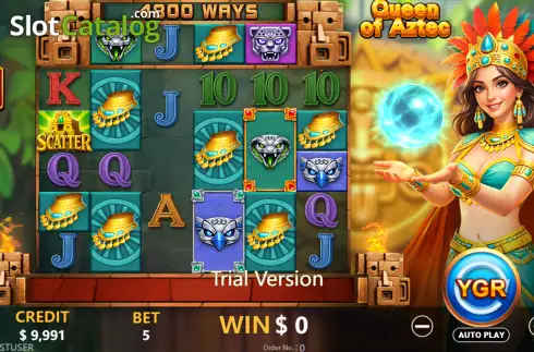 Οθόνη2. Queen of Aztec (YGR) Κουλοχέρης