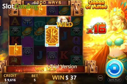 Οθόνη3. Queen of Aztec (YGR) Κουλοχέρης