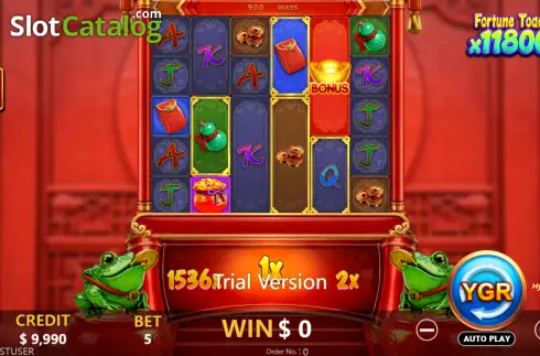 Οθόνη2. Fortune Toad x11800 Κουλοχέρης