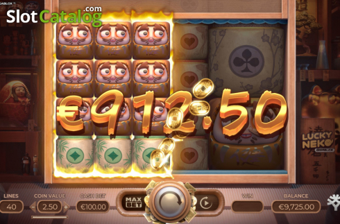 Οθόνη3. Lucky Neko Gigablox Κουλοχέρης