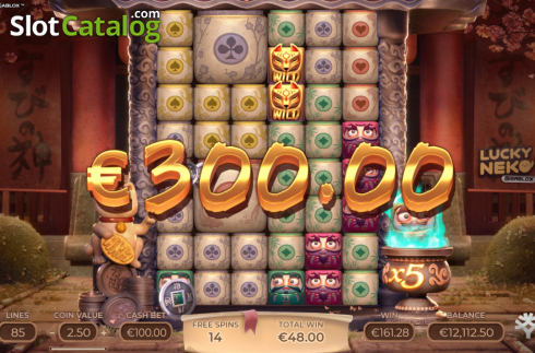 Οθόνη5. Lucky Neko Gigablox Κουλοχέρης