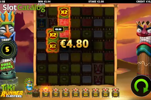 Οθόνη3. Tiki Runners Clusters Κουλοχέρης