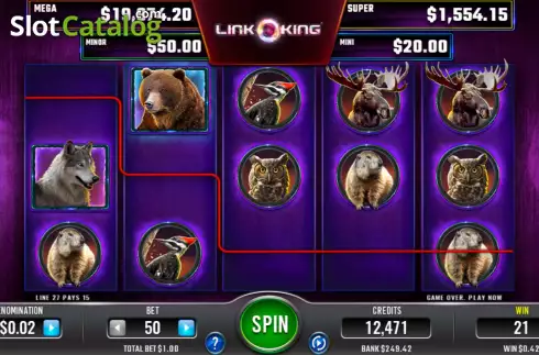Οθόνη3. Link King Burning Buffalo Κουλοχέρης