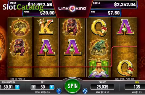Οθόνη3. Link King Kuan Kung Gold Κουλοχέρης