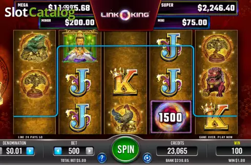 Οθόνη4. Link King Kuan Kung Gold Κουλοχέρης