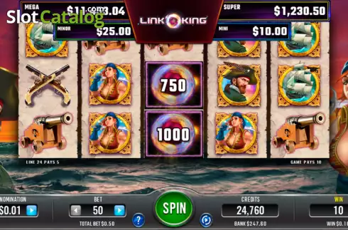 Οθόνη3. Link King Buccaneers Booty Κουλοχέρης
