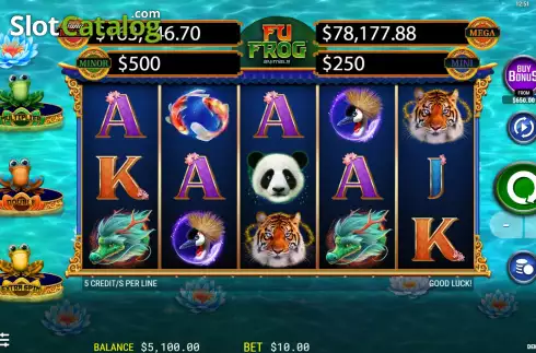 Οθόνη3. Fu Frog Animals Κουλοχέρης