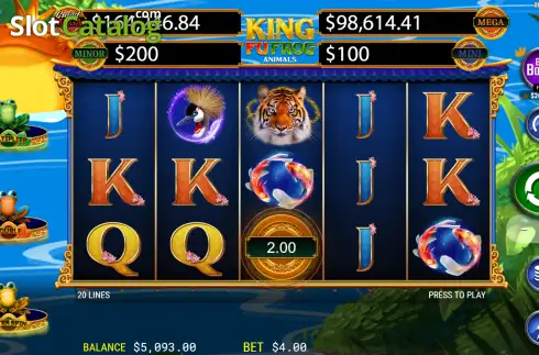 Οθόνη2. King Fu Frog Animals Κουλοχέρης 
