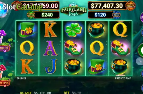 Οθόνη2. Fairyland Irish Κουλοχέρης