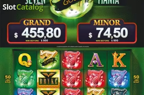 Οθόνη4. Seven Gold Mania Κουλοχέρης 