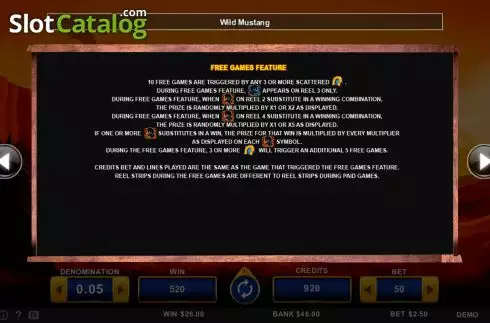 Οθόνη5. Wild Mustang Κουλοχέρης