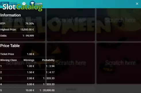 Οθόνη8. Halloween (Zeal Instant Games) Κουλοχέρης