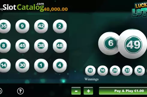 Οθόνη5. Lucky Lotto (NewAge Games) Κουλοχέρης
