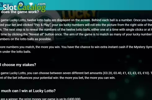 Οθόνη8. Lucky Lotto (NewAge Games) Κουλοχέρης