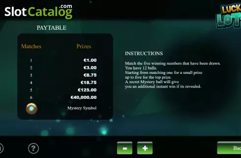 Οθόνη9. Lucky Lotto (NewAge Games) Κουλοχέρης
