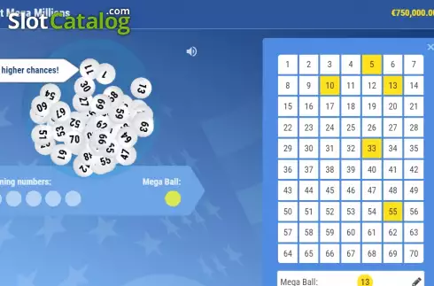 Οθόνη2. Instant Mega Millions Κουλοχέρης 