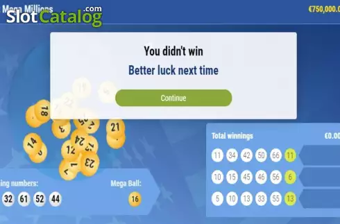 Οθόνη4. Instant Mega Millions Κουλοχέρης 
