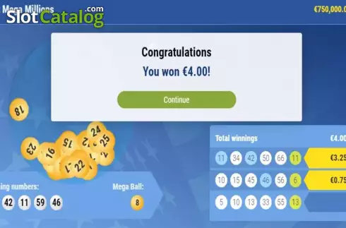 Οθόνη6. Instant Mega Millions Κουλοχέρης 