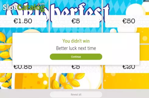 Οθόνη4. Oktoberfest (Zeal Instant Games) Κουλοχέρης