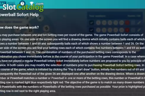 Οθόνη7. Instant Powerball Κουλοχέρης