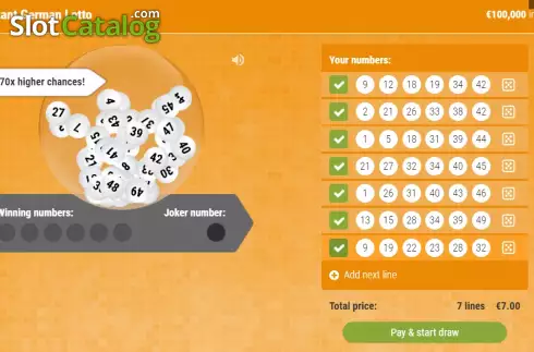 Οθόνη2. Instant German Lotto Κουλοχέρης