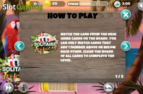 Οθόνη9. Solitaire Tropical Κουλοχέρης