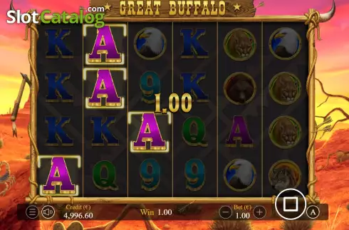 Οθόνη4. Great Buffalo Κουλοχέρης