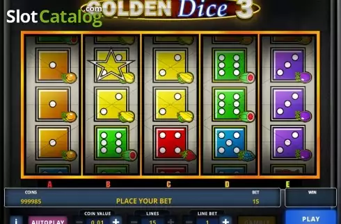 Οθόνη 1. Golden Dice 3 Κουλοχέρης 